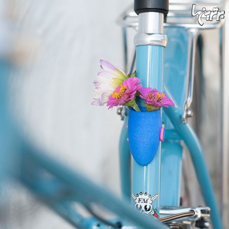 گلدان های مخصوص دوچرخه در فصل بهار