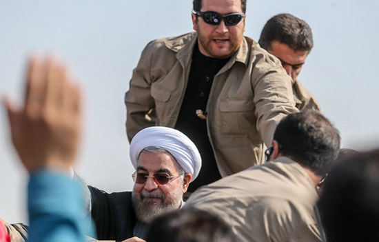 (تصاویر) ورود روحانی به اردبیل