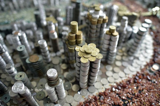 ساخت یک شهر با سکه های پول! +عکس