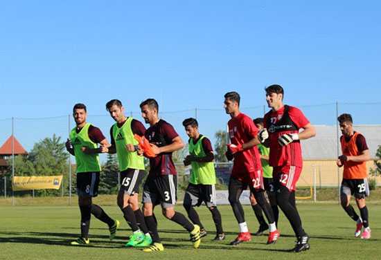 تمرین تیم ملی فوتبال در اتریش