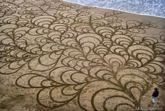 خلق آثار هنری زیبا در ساحل! +عکس