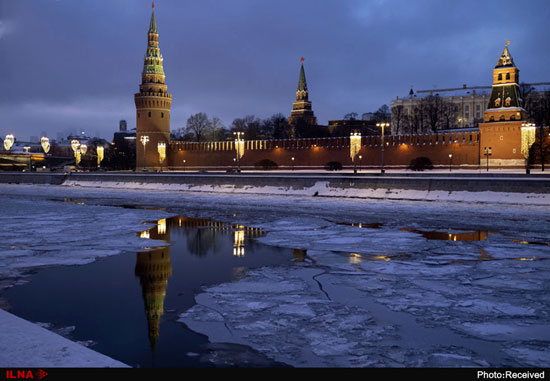 یخ بستن رودخانه‌ی مسکو