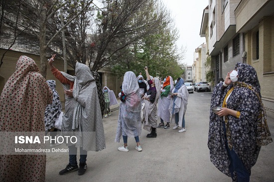 «قاشق زنی» چهارشنبه سوری در شیراز