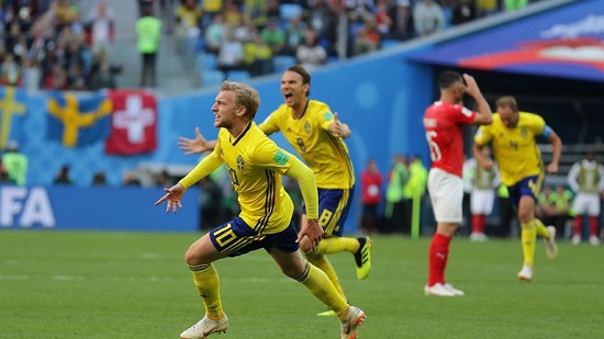 صعود سوئد به یک چهارم نهایی با حذف سوئیس