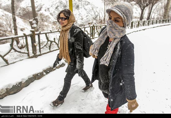 عکس: بارش نخستین برف زمستانی در تهران