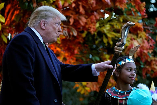 ترامپ و ملانیا در جشن هالووین