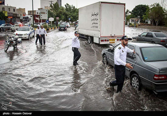 عکس: بارش باران شدید و آبگرفتگی در بوشهر