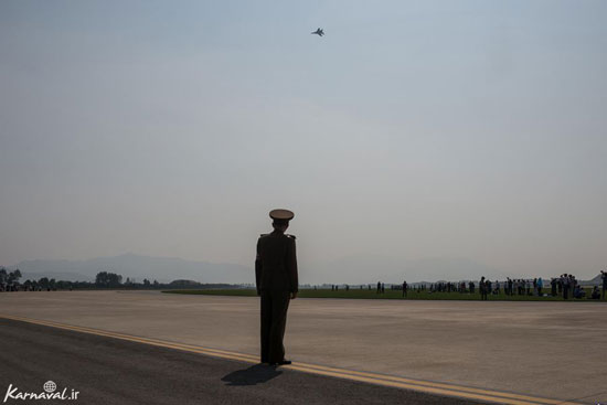 تصاویری از مانور هوایی در کره شمالی