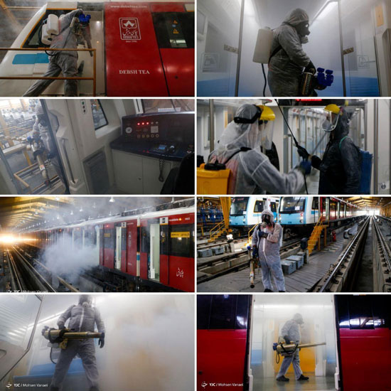 ضدعفونی و گندزدایی مترو تهران