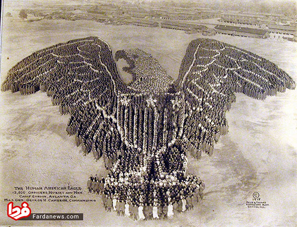 عکس هوایی از نظم ارتشی‌ها در ۱۰۰ سال قبل