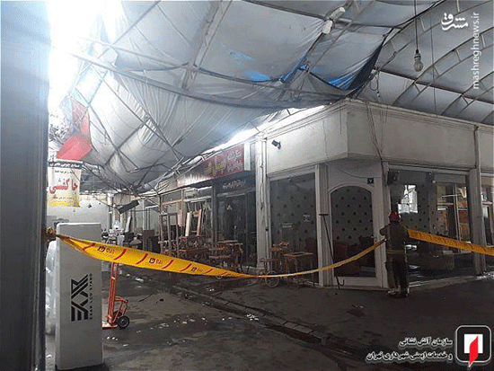 تخریب سقف کاذب پاساژ در یافت‌آباد شرقی