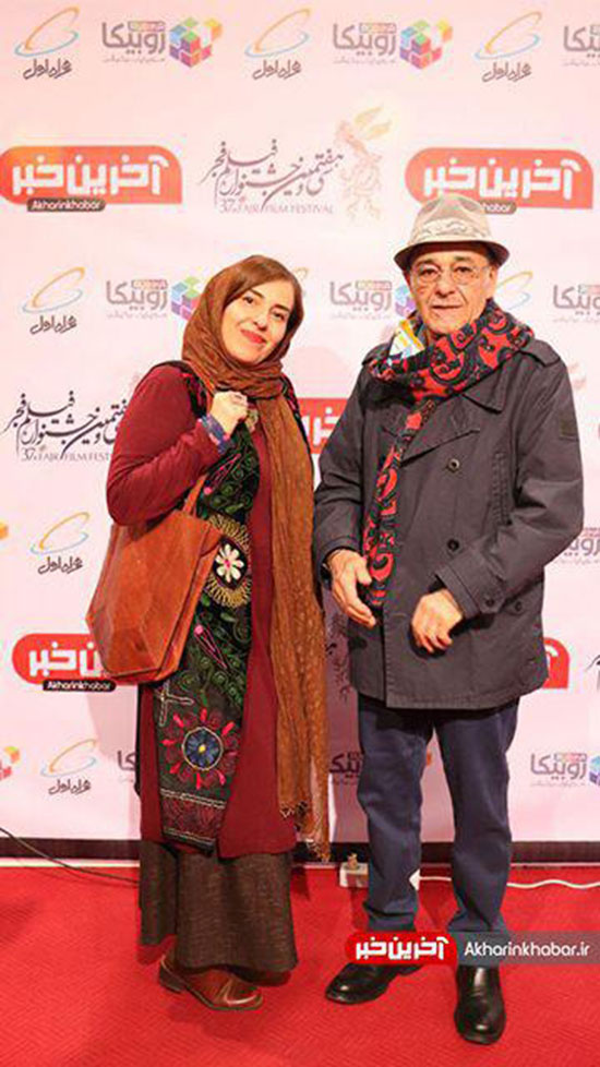 رضا بابک و دخترش در کاخ جشنواره فیلم فجر