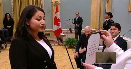 زن افغان‌ در کانادا وزیر شد