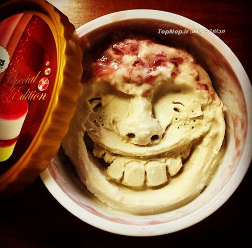 خلق شکلک‌های خلاقانه با بستنی! +عکس