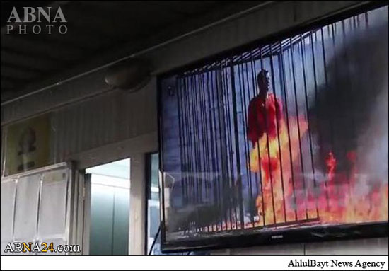 اکران عمومی سوزاندن خلبان اردنی! +عکس