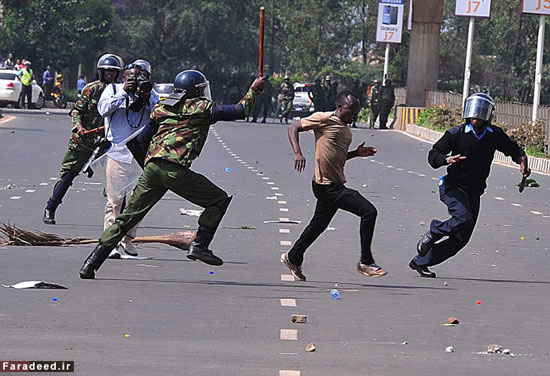 خشونت پلیس کنیا علیه معترضان +عکس
