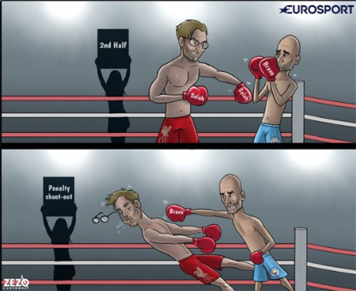 کاریکاتور: غلبه گواردیولا بر کلوپ در سوپرکاپ انگلیس