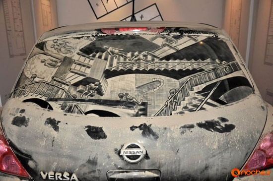 عکس: آثار هنری روی ماشین های کثیف