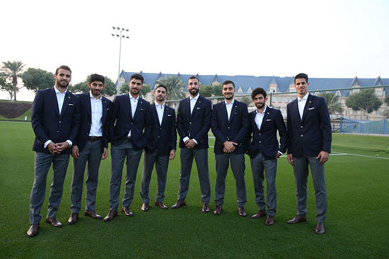 اعضای تیم ملی فوتبال ایران با لباس جدید