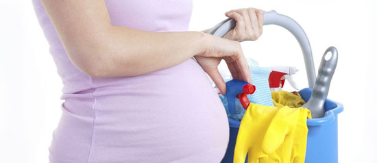 توصیه‌هایی برای خانه تکانی در بارداری