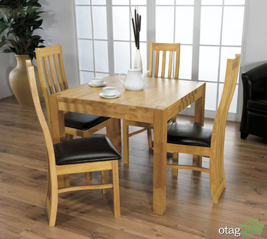 میز ناهارخوری های چوبی با طراحی ساده