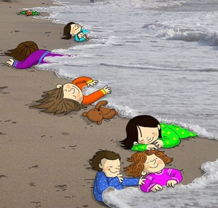 موج تصاویر مرگ دلخراش کودک سوری