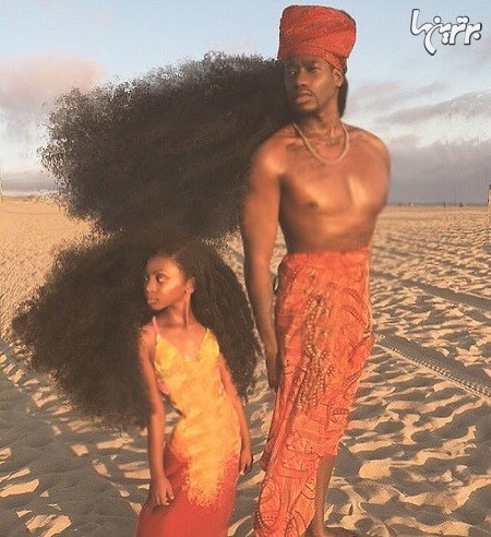 شهرت پدر و دختر بخاطر موهایشان