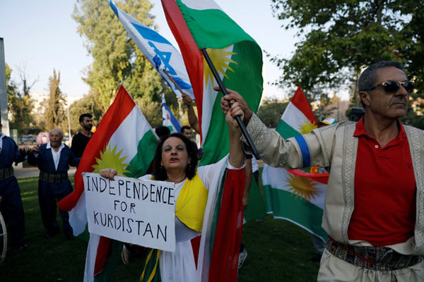 تظاهرات اسرائیل در حمایت از همه‌پرسی کردستان