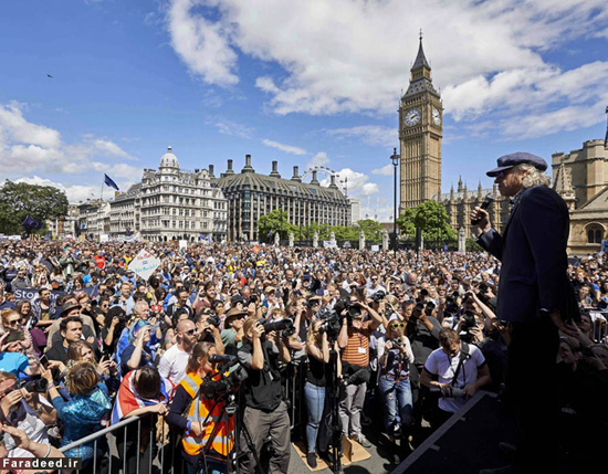 عکس: اعتراض به نتیجه همه‌ پرسی بریتانیا