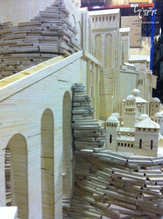 همه این آثار زیبا با چوب کبریت ساخته شده اند