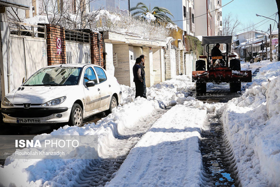 خیابان‌ های رشت پس از بارش برف