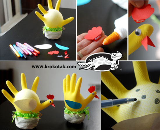 کاردستی: درست کردن عروسک با دستکش آشپزخانه