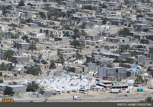 تصاویر هوایی از مناطق زلزله زده‌ بوشهر