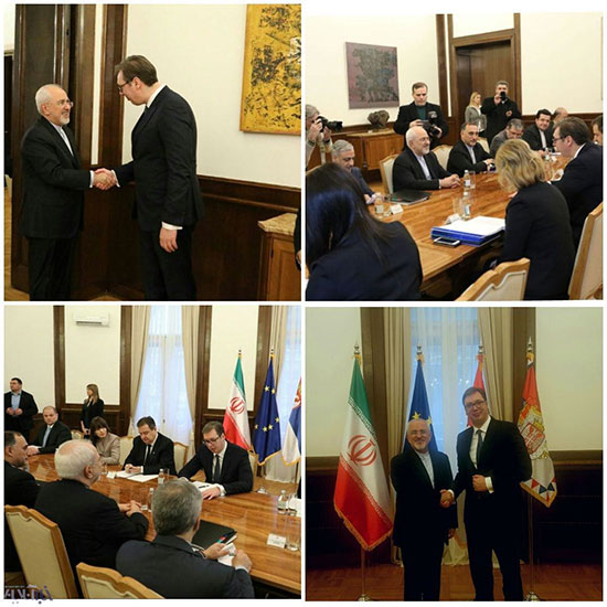 ظریف با رییس‌جمهور صربستان دیدار کرد