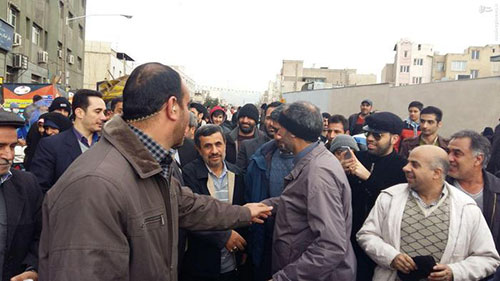 عکس: احمدی نژاد در راهپیمایی 22 بهمن
