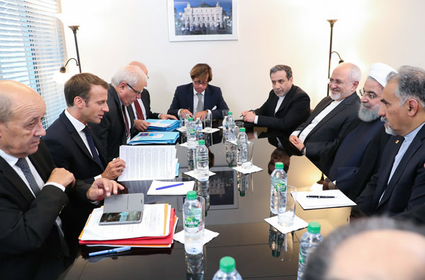 دیدار روسای جمهور ایران و فرانسه در نیویورک