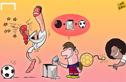 کاریکاتور: شوخی سیزده مسی و رونالدو!