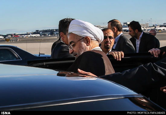 عکس: ورود حسن روحانی به نیویورک