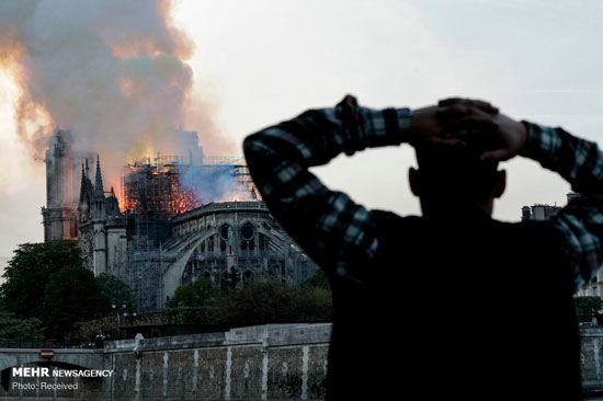 اشک‌های کلیسای نوتردام پس از فاجعه