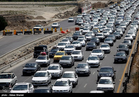 پایتخت خلوت می‌شود؛ ترافیک سنگین در جاده‌ها
