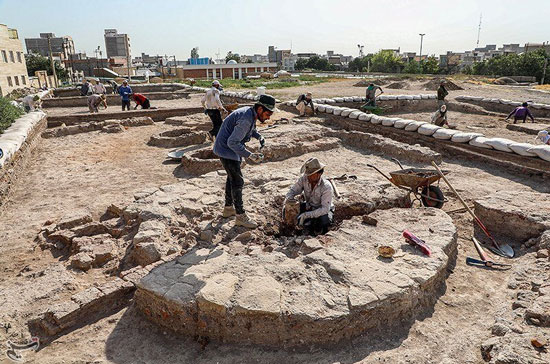 پیدا کردن آثار باستانی در کاوش مسجد جامع عتیق