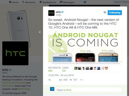 HTC برای انتشار «نوقا» پیشتاز شد
