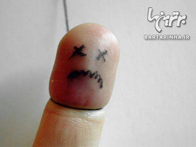 هنرنمایی جالب با انگشتان دست /عکس