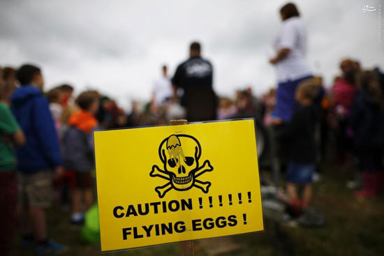 عکس: مسابقه پرتاب تخم مرغ‎ در انگلستان