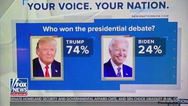 نظرسنجی فاکس‌نیوز درباره مناظره ترامپ و بایدن