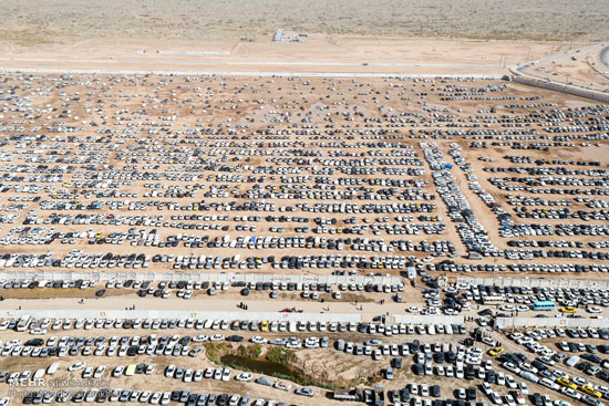 تصاویر هوایی از پایانه مرزی چذابه