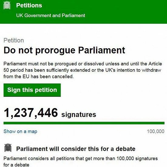 کمپین مخالفت با تعلیق پارلمان بریتانیا