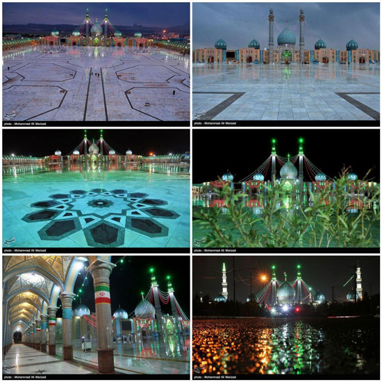 تصاویری از مسجد جمکران در آستانه نیمه‌شعبان