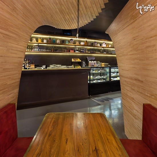 طراحی جالب رستوران چوبی تندیس گون در بمبئی
