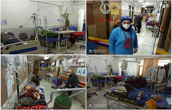 تصاویرِ بیماران کرونایی در بیمارستان امینی لنگرود